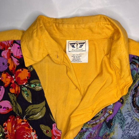 Vintage mustard shirt with vest - Picture 4 of 4